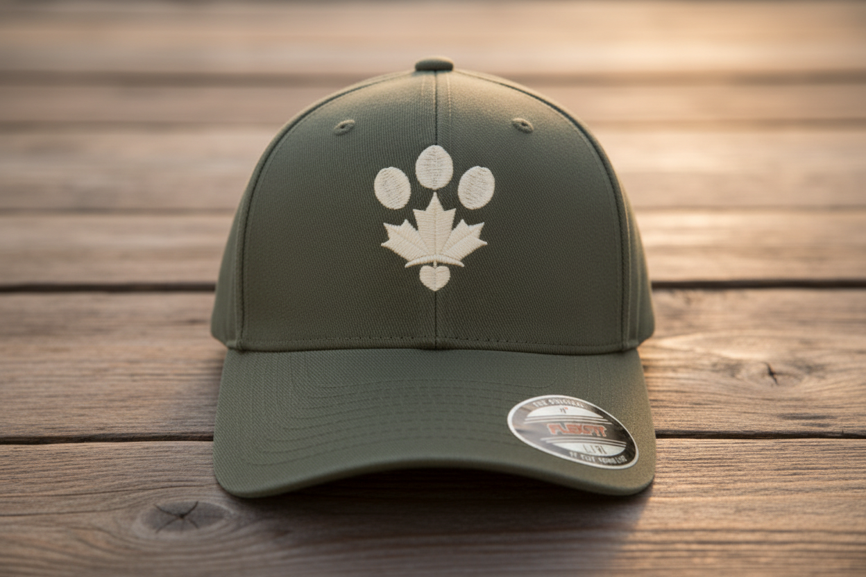 Hat on wooden surface