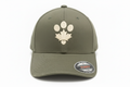 Olive hat front - cream logo