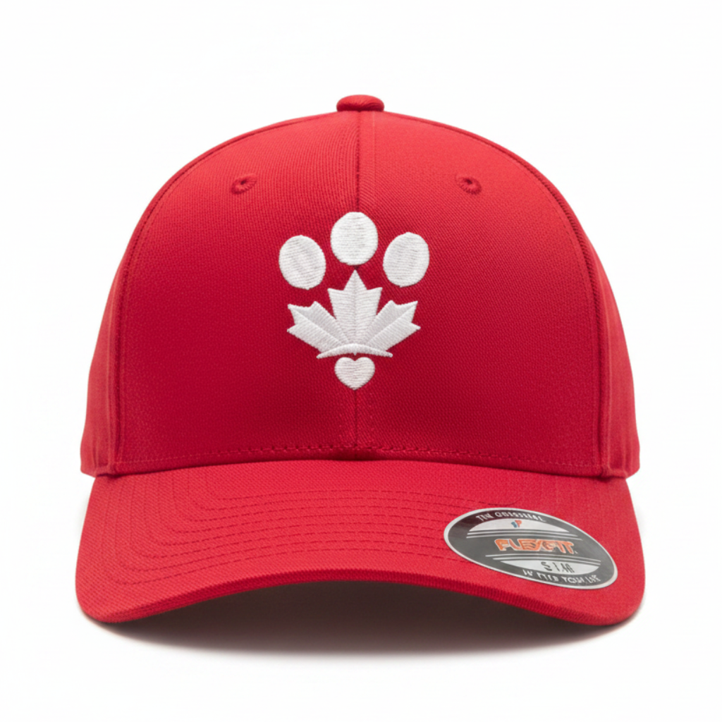 Red Flexfit Hat - Front Facing White Background